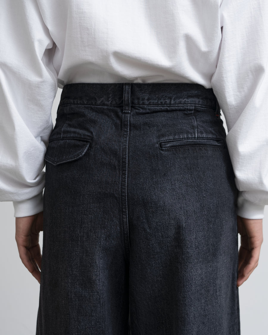 Selvage Denim Two Tuck Pants -DARK FADE-