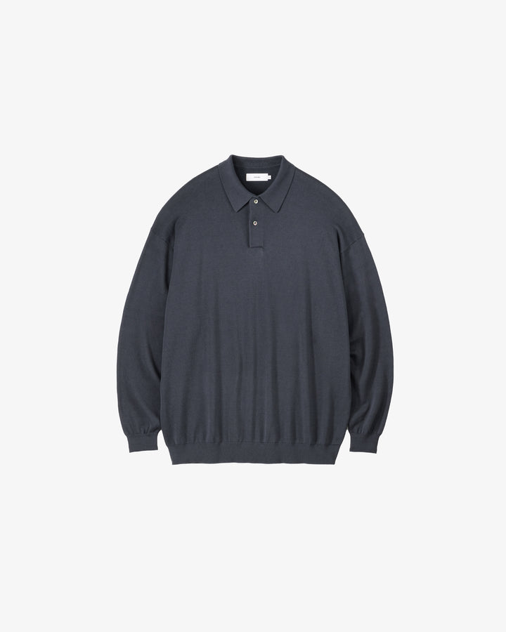 Suvin High Gauge Knit Oversized L/S Polo